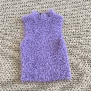 Lavender Fuzzy Sleeveless Top